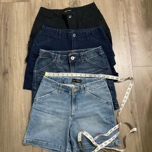 Lot of 4 Pairs of Lee Shorts Mid Rise Chino Denim